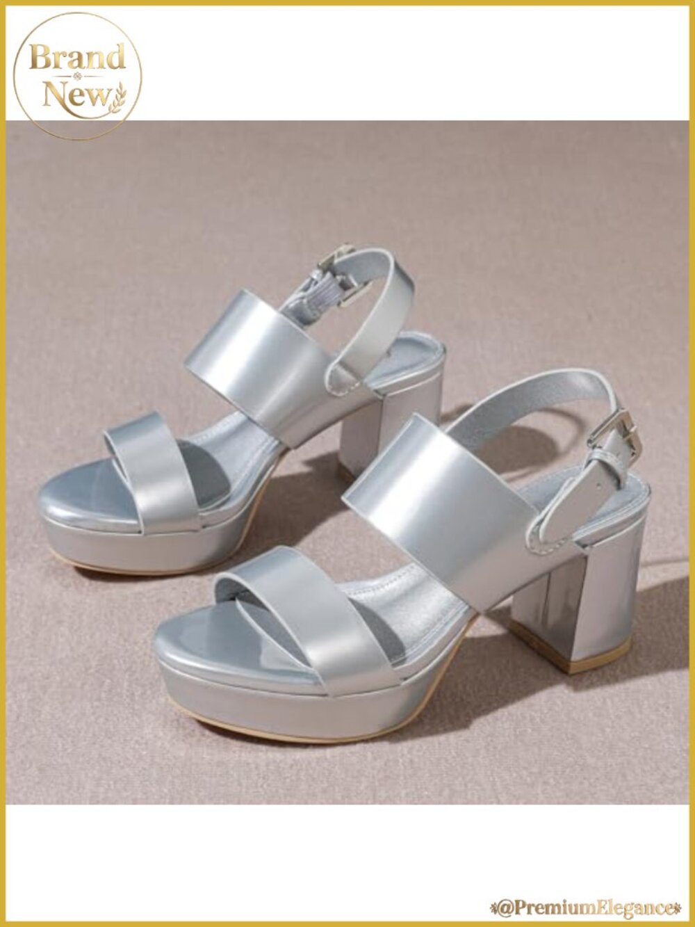3 Inch Block Heel Platform Strap Chunky Sandals - Picture 2 of 6